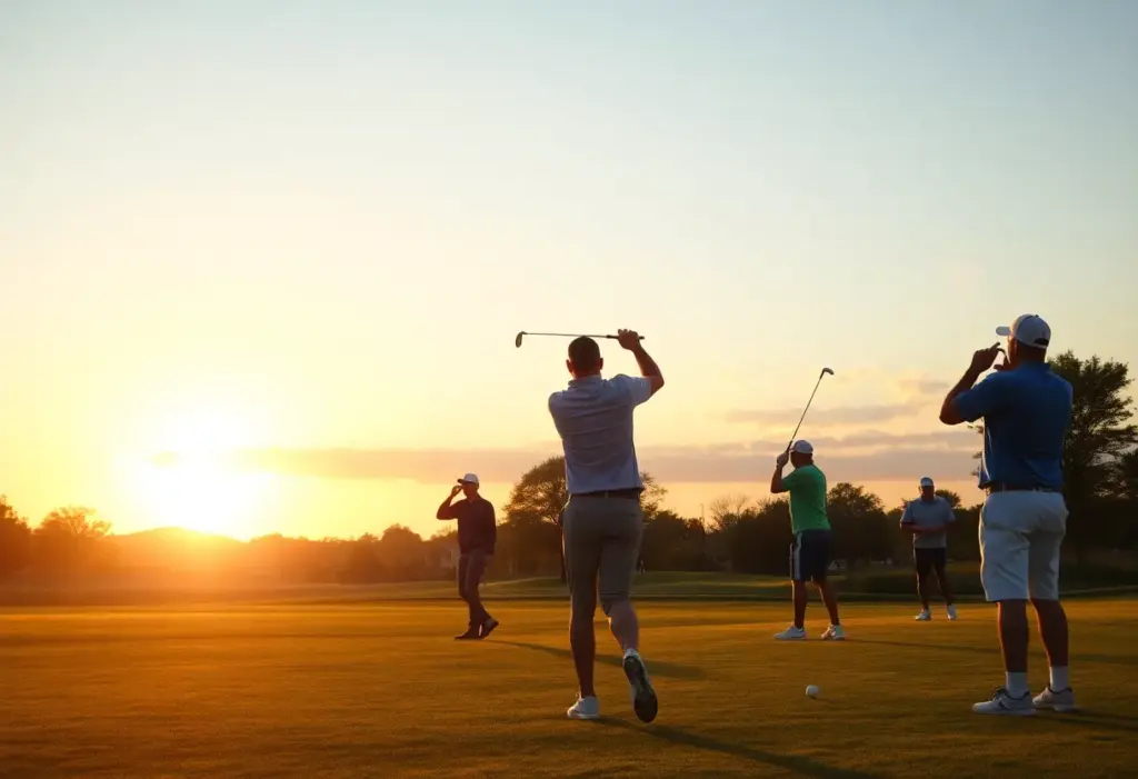 Scenic view of the golf course at the Australian Open 2025