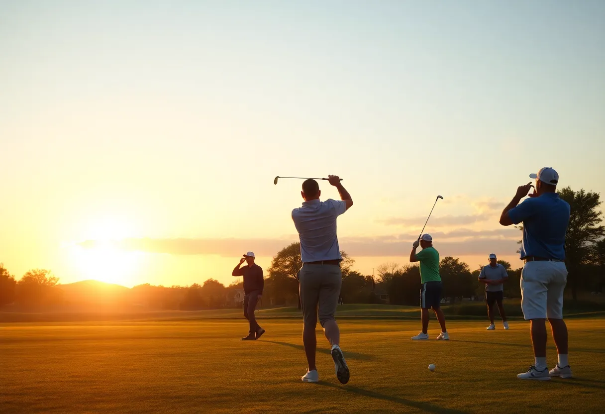 Scenic view of the golf course at the Australian Open 2025