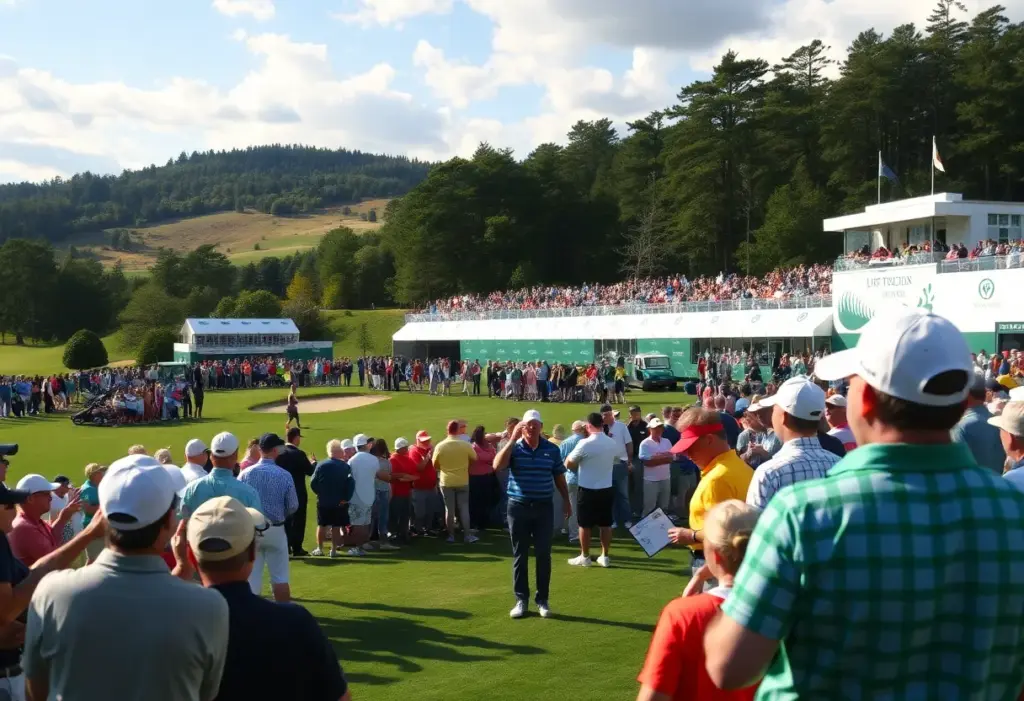 Spectators enjoying the Australian Open Golf tournament