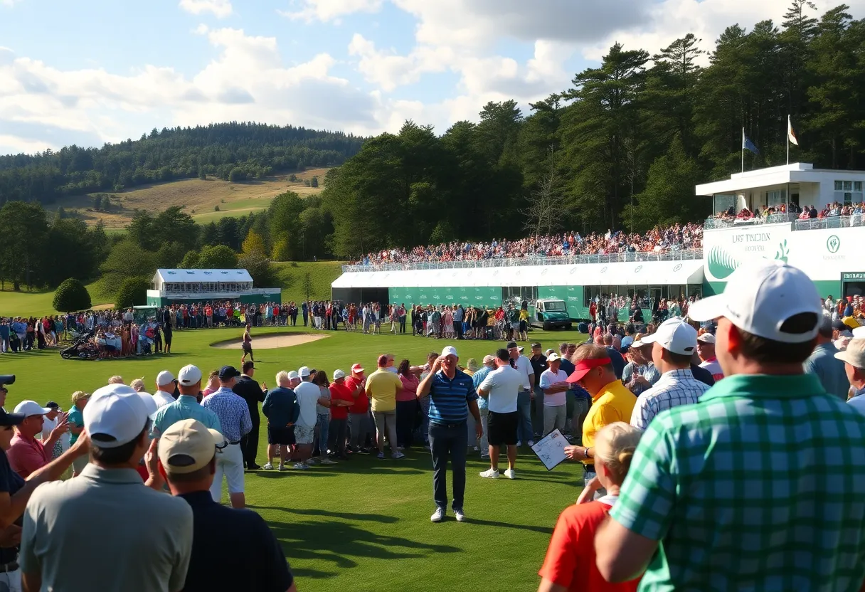 Spectators enjoying the Australian Open Golf tournament