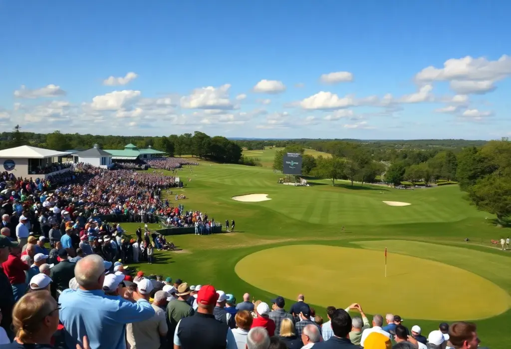 Vibrant fairways during the Australian Open golf tournament