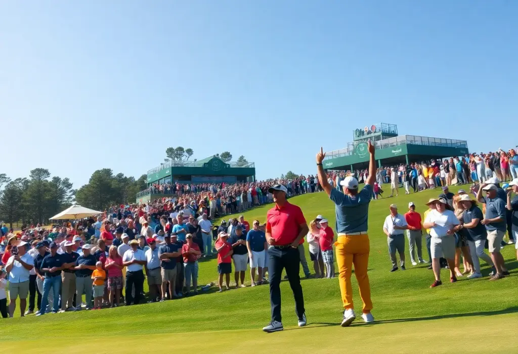 Crowd enjoying the Australian Open Golf tournament