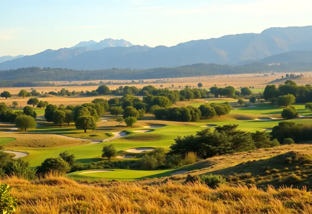 Scenic view of Royal Melbourne Golf Club during the Australian Open