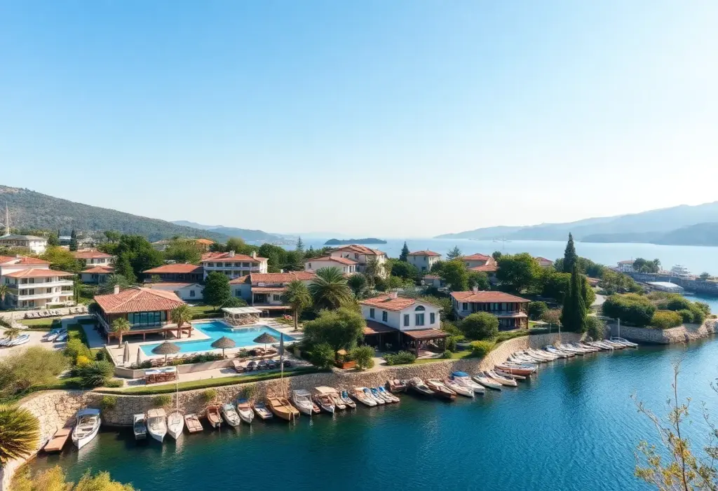 An overview of Bodrum featuring eco-luxury resorts and natural landscapes.