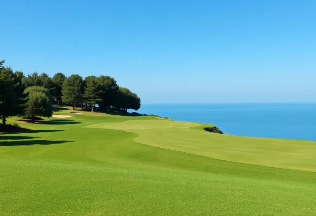 A serene view of the championship golf course at Antalya Golf Club