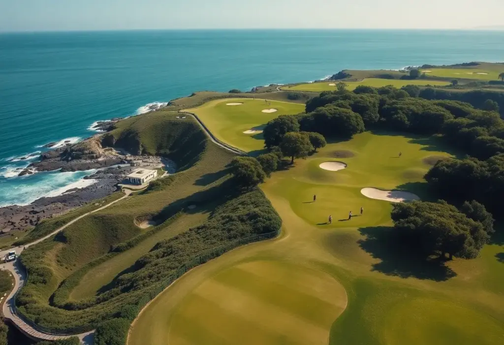 Aerial view of Club de Golf Alcanada showcasing its beautiful golf course.