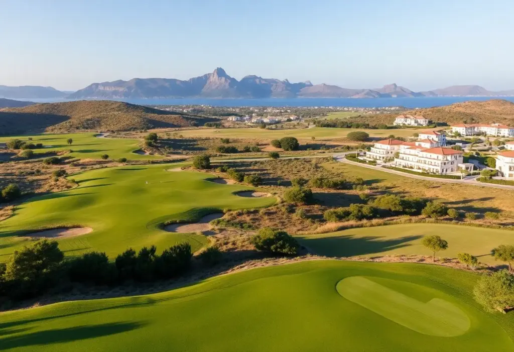 A breathtaking view of Costa Navarino golf course in Greece