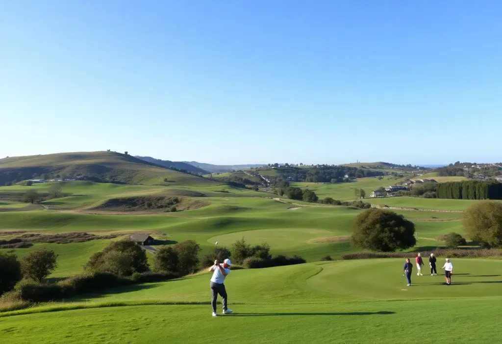 Golfers playing at Crowborough Beacon Golf Course