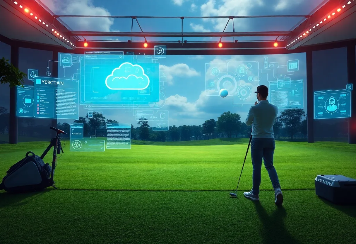 Advanced cybersecurity technology in a golf tournament setting