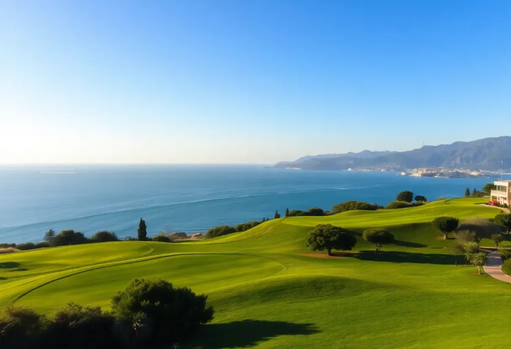 Scenic view of the new Dalaman golf course with Mediterranean backdrop