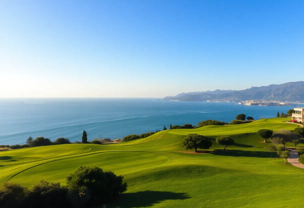 Scenic view of the new Dalaman golf course with Mediterranean backdrop