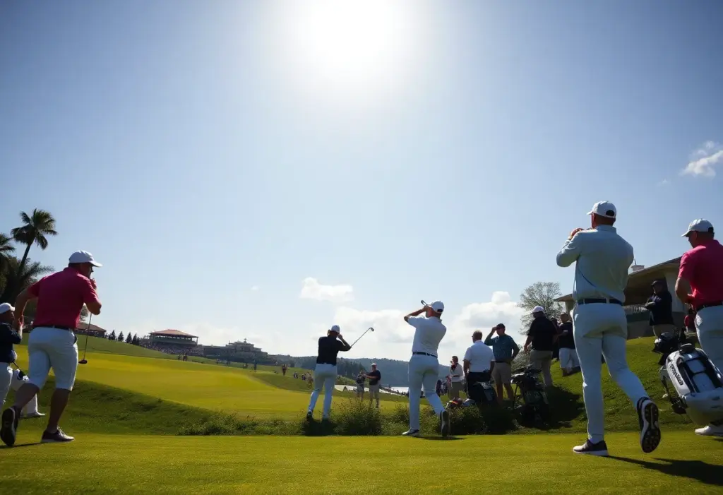 DP World Tour golfers competing in a thrilling tournament