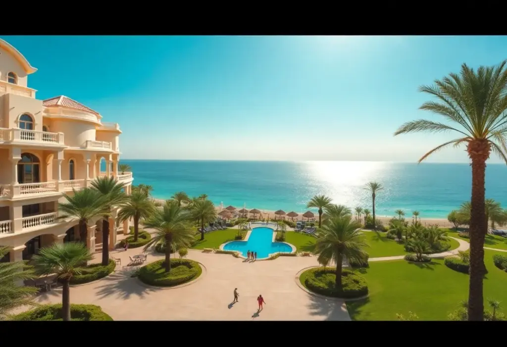 Rendering of the new Fairmont luxury resort on the Red Sea