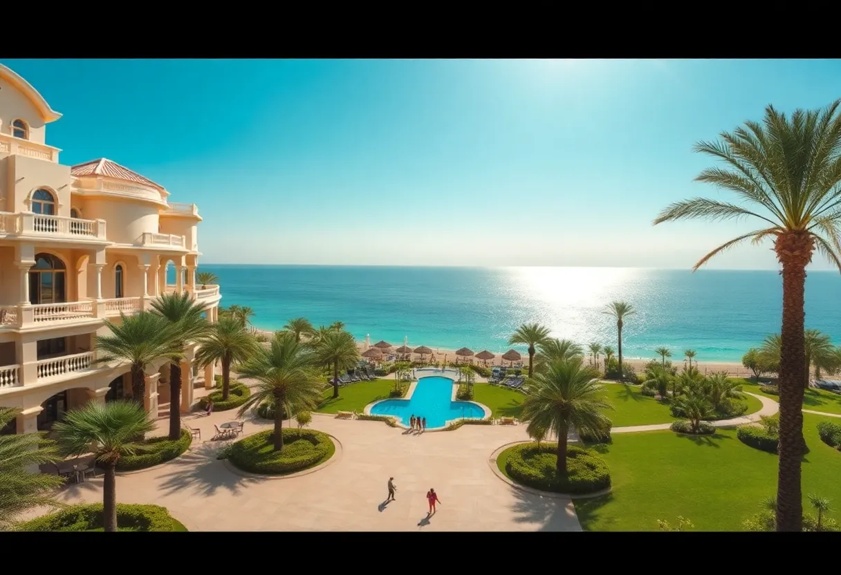 Rendering of the new Fairmont luxury resort on the Red Sea