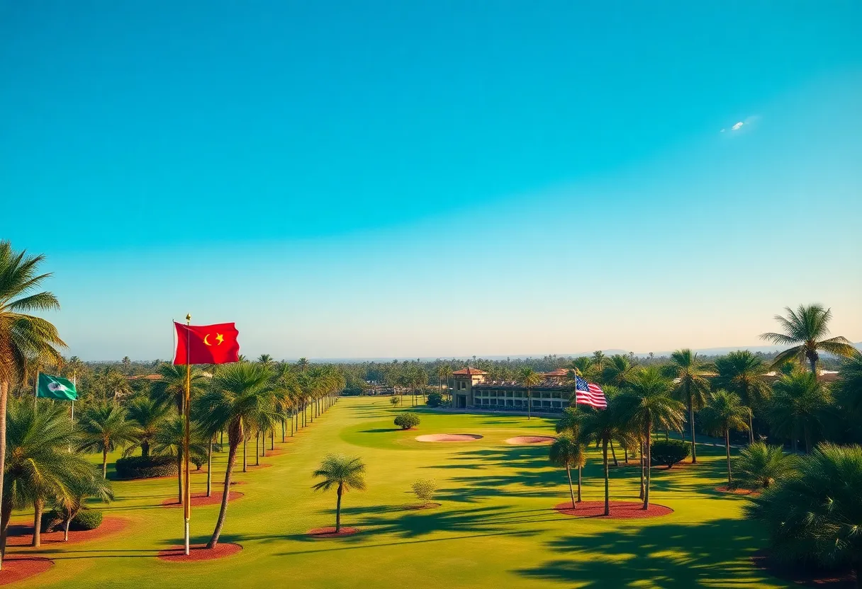 Trump Doral Resort Golf Course with flags