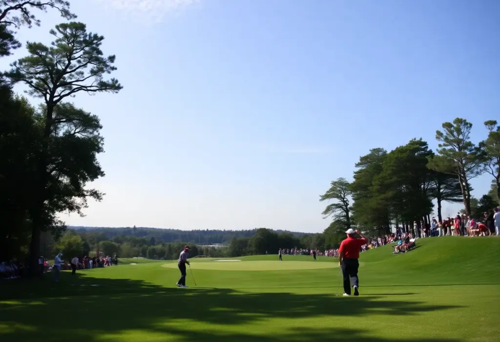 Players competing at the Australian Open golf tournament