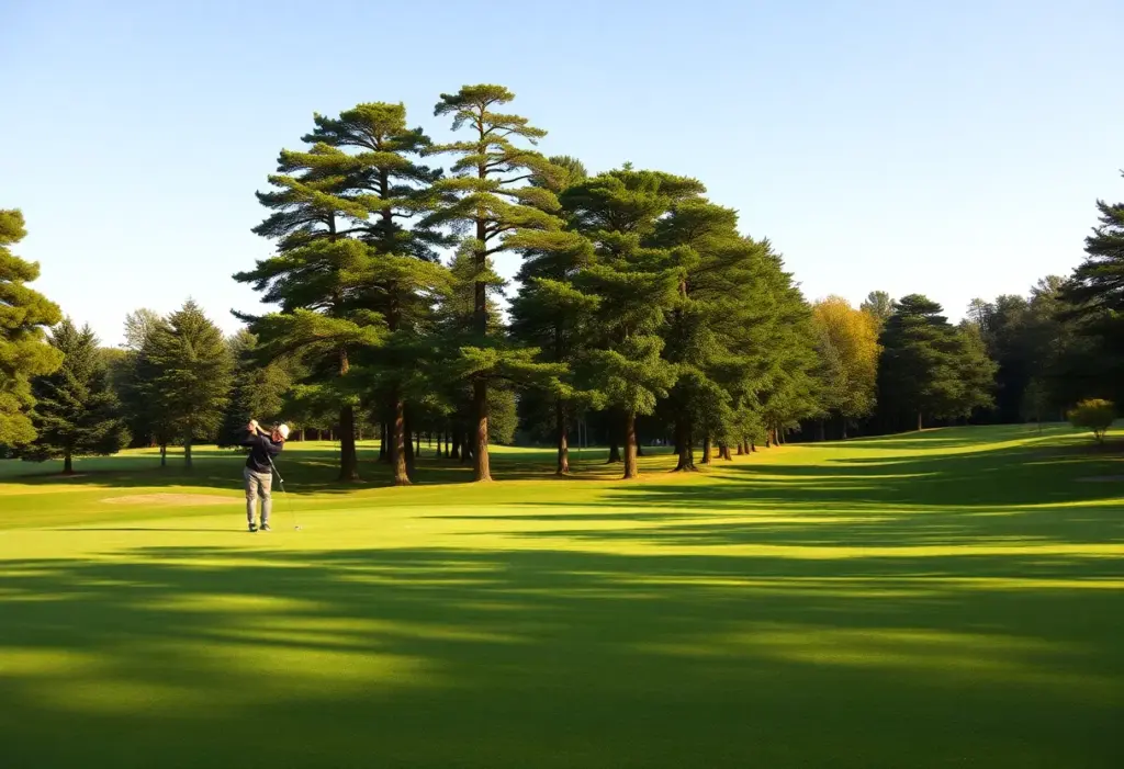 Scenic view of a golf course during the Australian Open