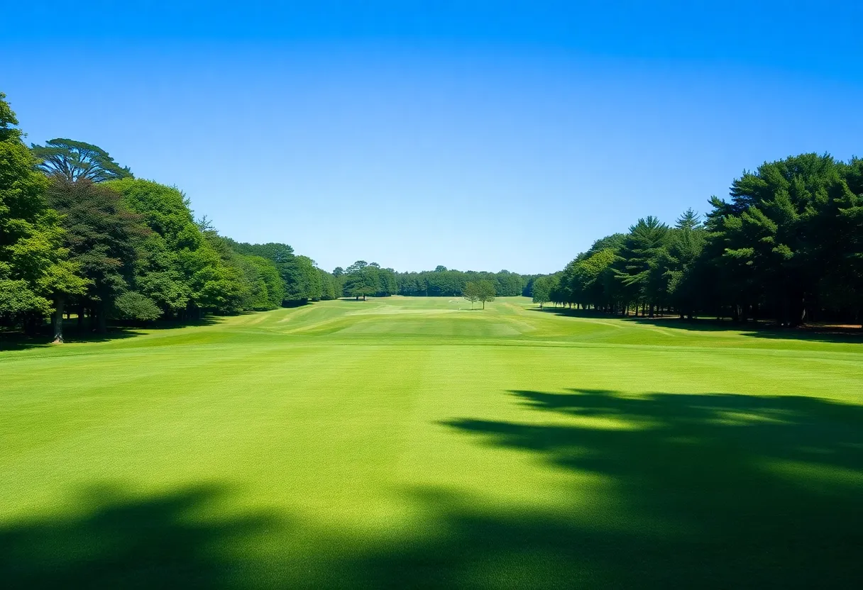 A picturesque golf course representing the spirit of golf and recovery.