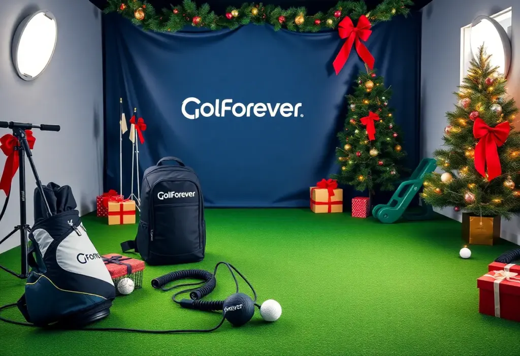 Golf training gear and holiday decorations