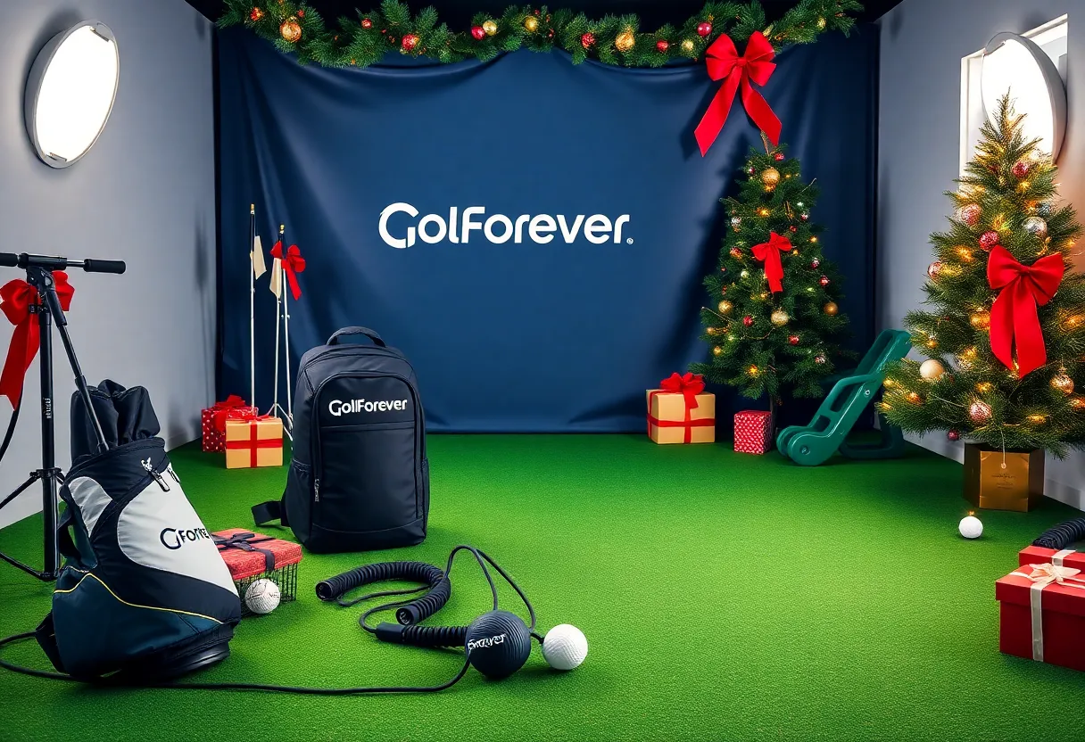 Golf training gear and holiday decorations
