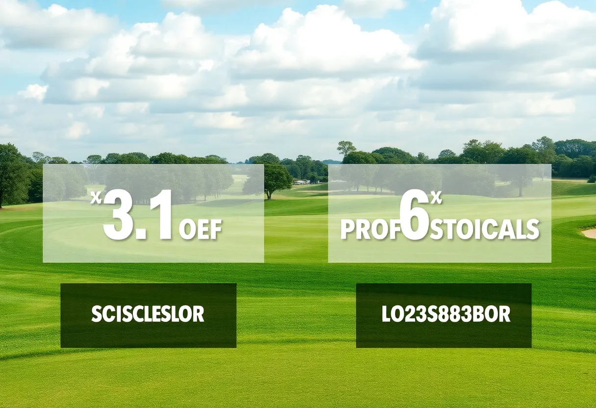Visual comparison of golf performance between scratch golfers and Tour professionals on a golf course