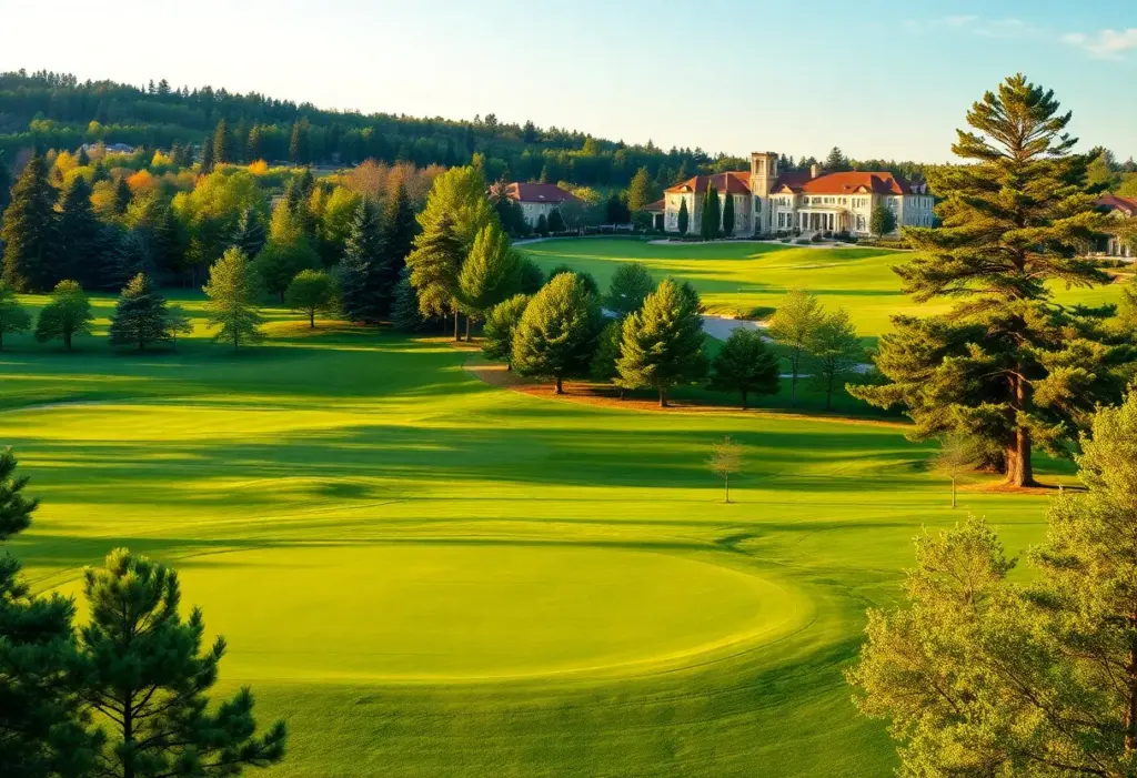Golf course at Oitavos Dunes surrounded by lush greenery