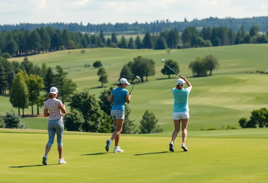 Female golfers competing at the Hero Women's Indian Open