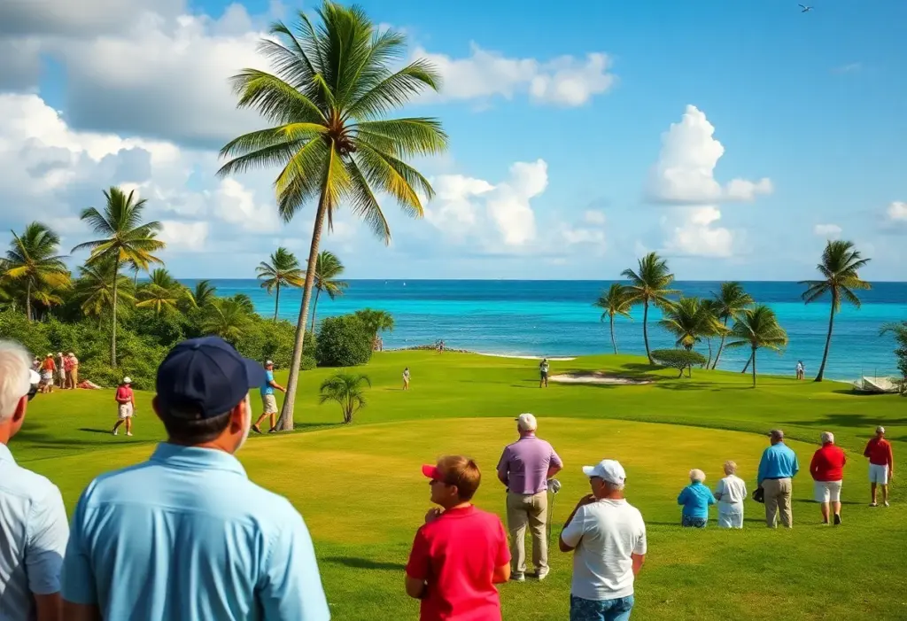 Golfers competing at the 2025 Hero World Challenge in the Bahamas
