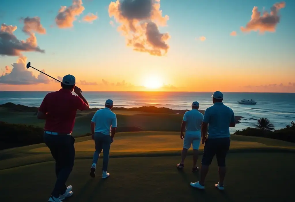 Scenic view of the Albany Golf Club during a golf tournament