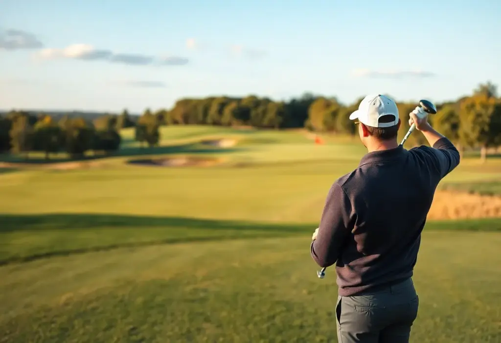 A golfer on the course representing dedication and enthusiasm for golf.