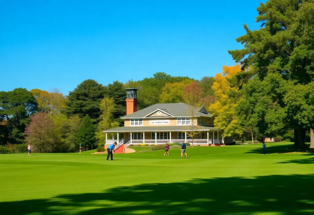 Golfers playing at Lions Municipal Golf Course