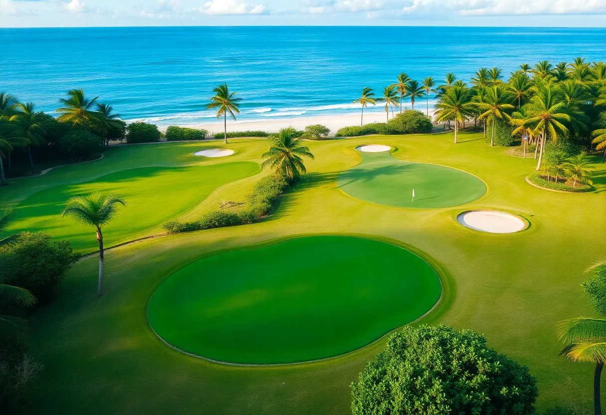 Overview of Little Apes Par-3 Golf Course in the Caribbean