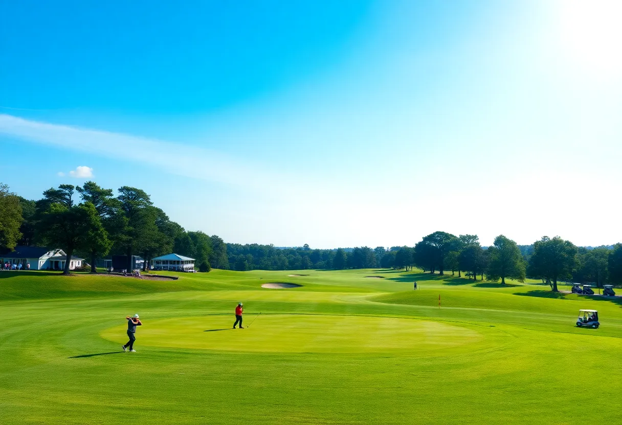 Players competing at the LIV Golf Promotions Tournament