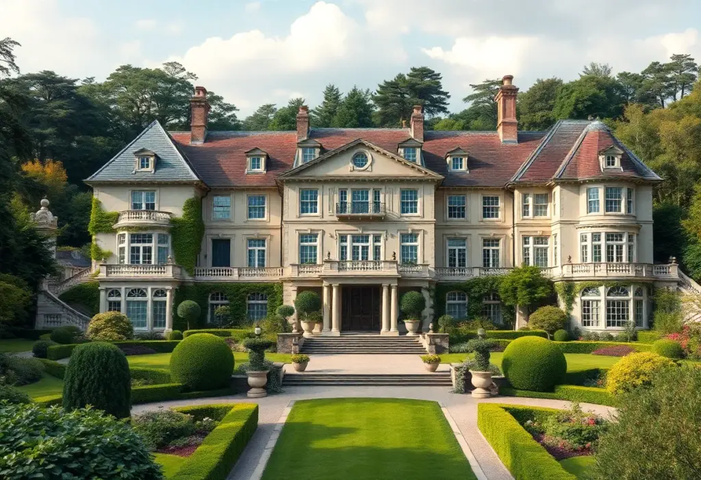 Luxurious Mar-a-Lago estate with beautiful gardens