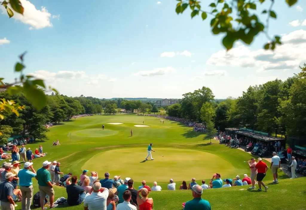 Scenic view of the golf course at the Nedbank Golf Challenge