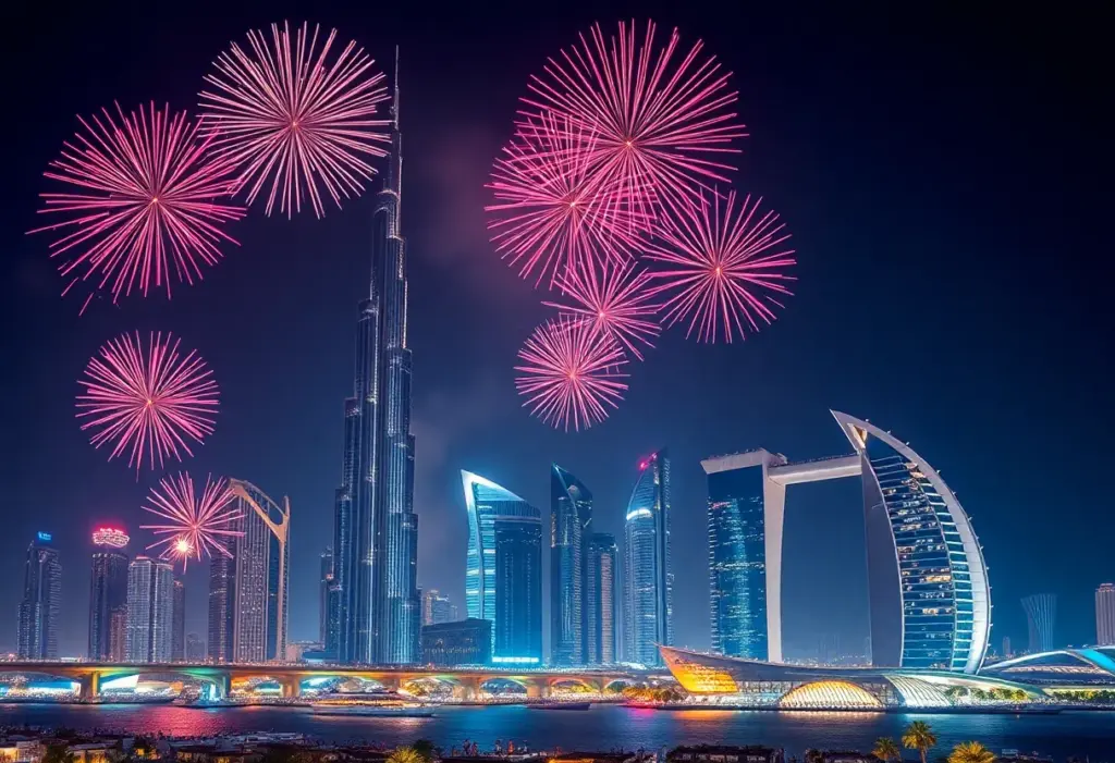 Fireworks over Dubai skyline for New Year’s Eve 2026