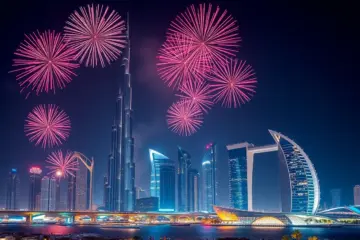 Fireworks over Dubai skyline for New Year’s Eve 2026
