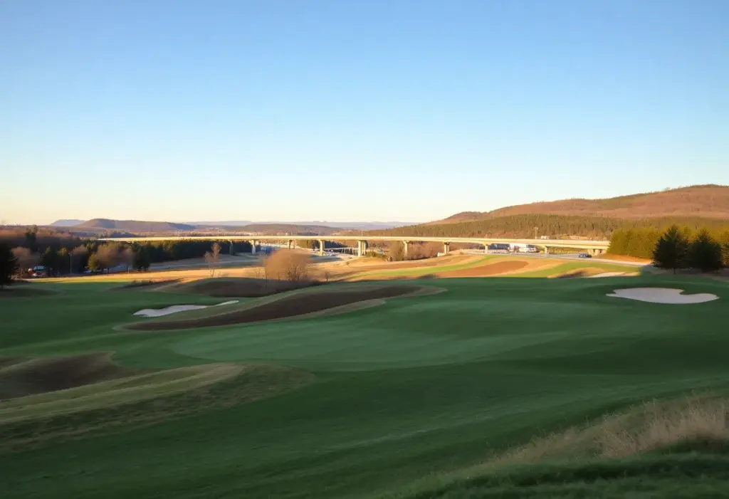 Challenging golf course layout at Oakmont Country Club.