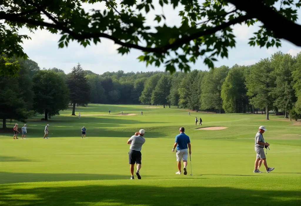 Scenic view of the park golf course at NovaWorld Phan Thiet in Vietnam.