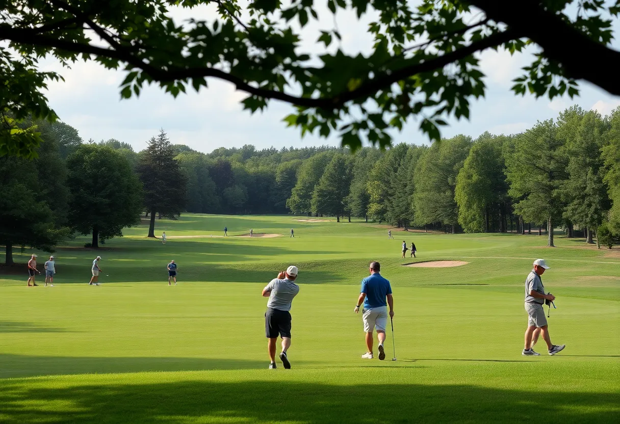 Scenic view of the park golf course at NovaWorld Phan Thiet in Vietnam.