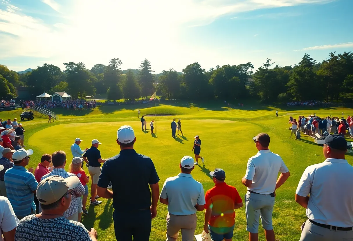 Golfers competing at the PGA TOUR Q-School Finals in Ponte Vedra Beach, Florida.