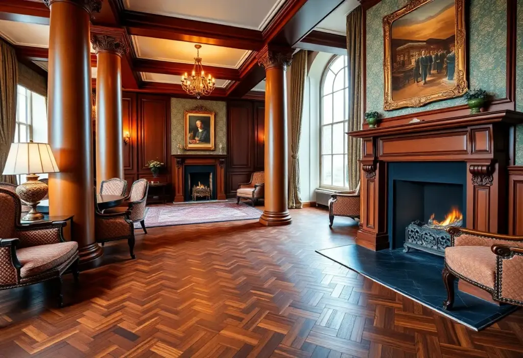 Interior design of the Portrush Adelphi Hotel showcasing elegance and charm.