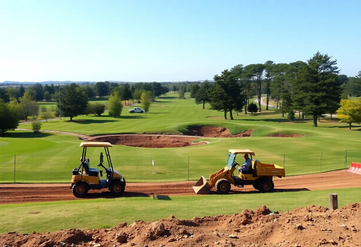 Renovation project at a public golf course
