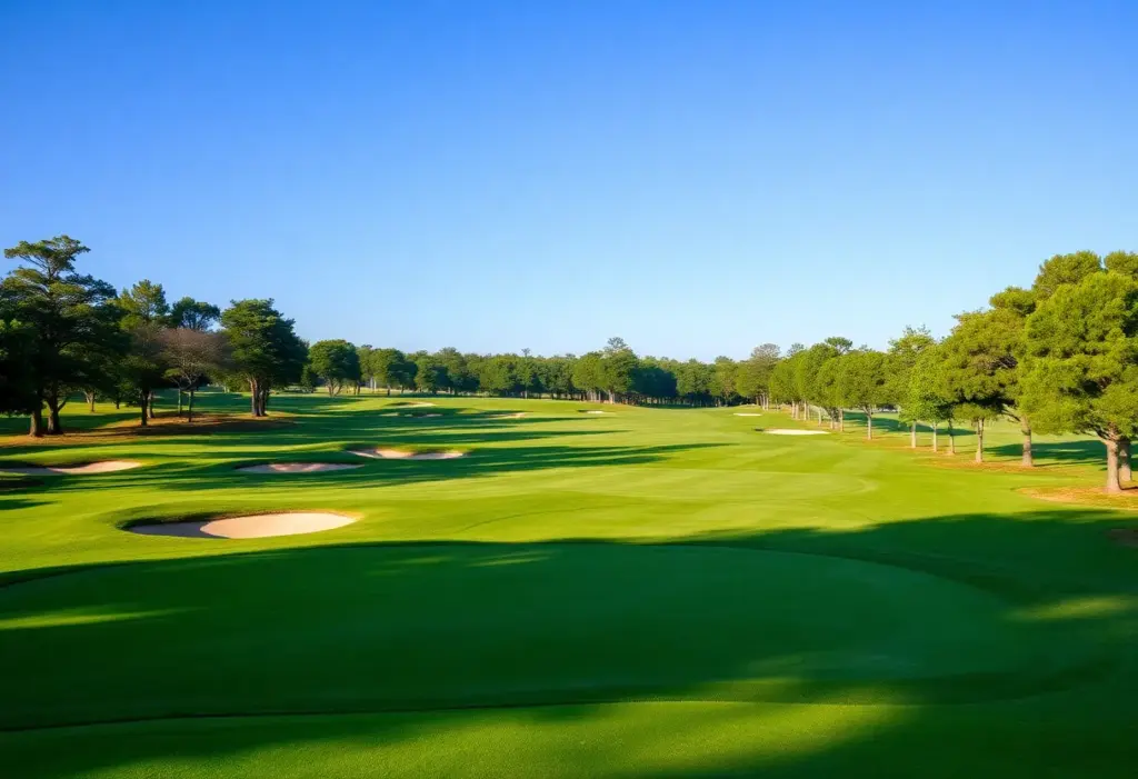 A stunning newly renovated golf hole with strategic design and scenic views.