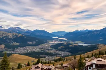 Scenic view of the Rocky Mountains highlighting safe towns