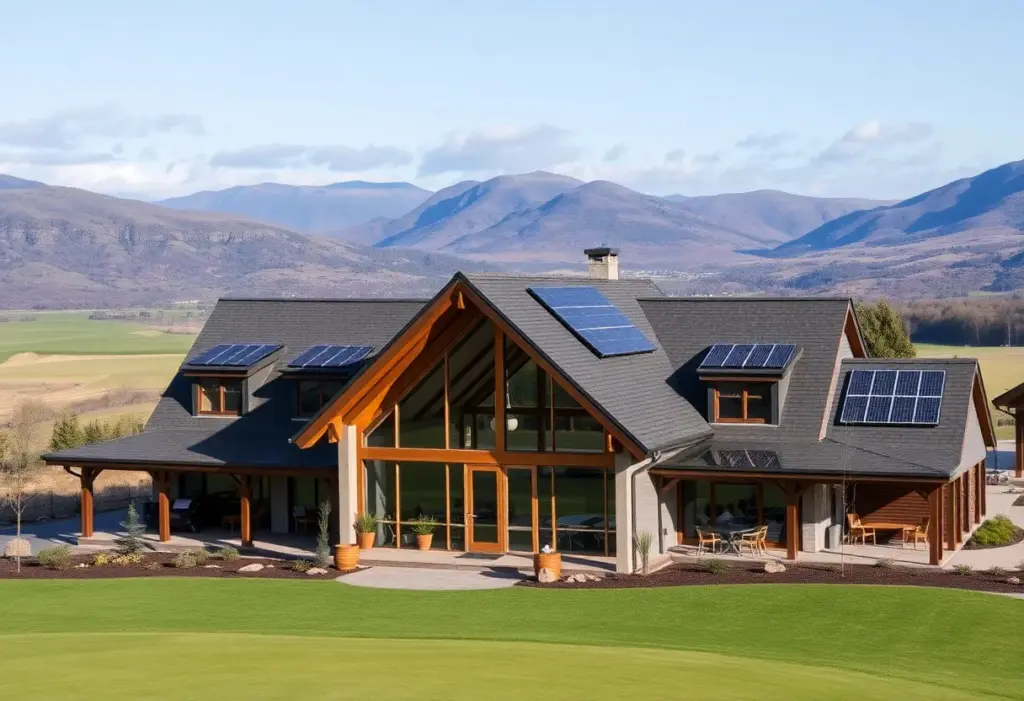 Modern clubhouse at Royal Dornoch Golf Club