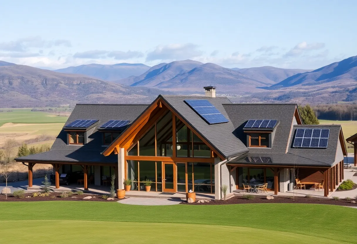 Modern clubhouse at Royal Dornoch Golf Club
