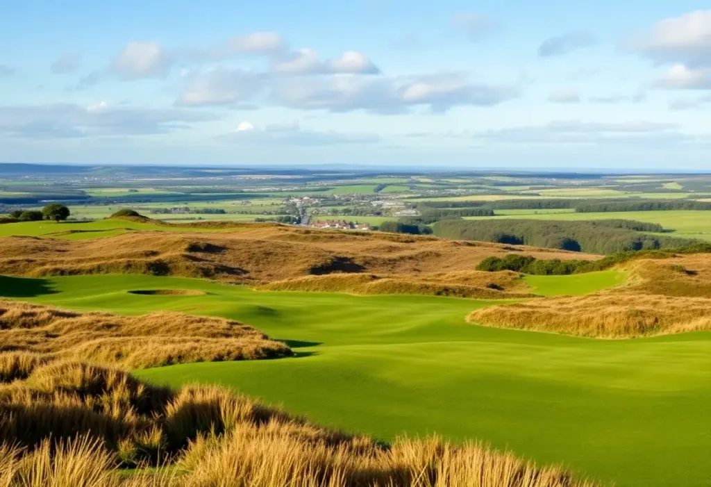 View of the East Course at Saunton Golf Club with dunes and landscape