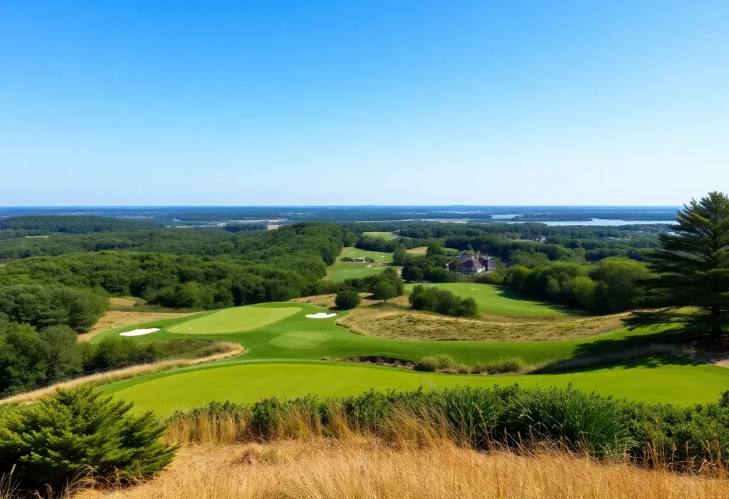 A scenic view of Shinnecock Hills Golf Club