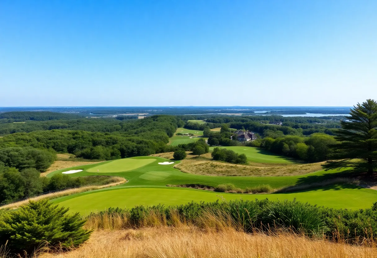 A scenic view of Shinnecock Hills Golf Club